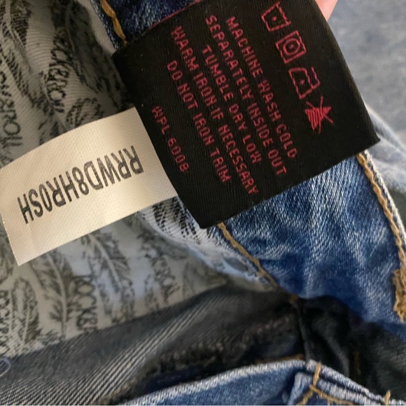 Rock & Roll Distressed Light Blue Jeans - Casual High-Rise - Picture 8 of 9